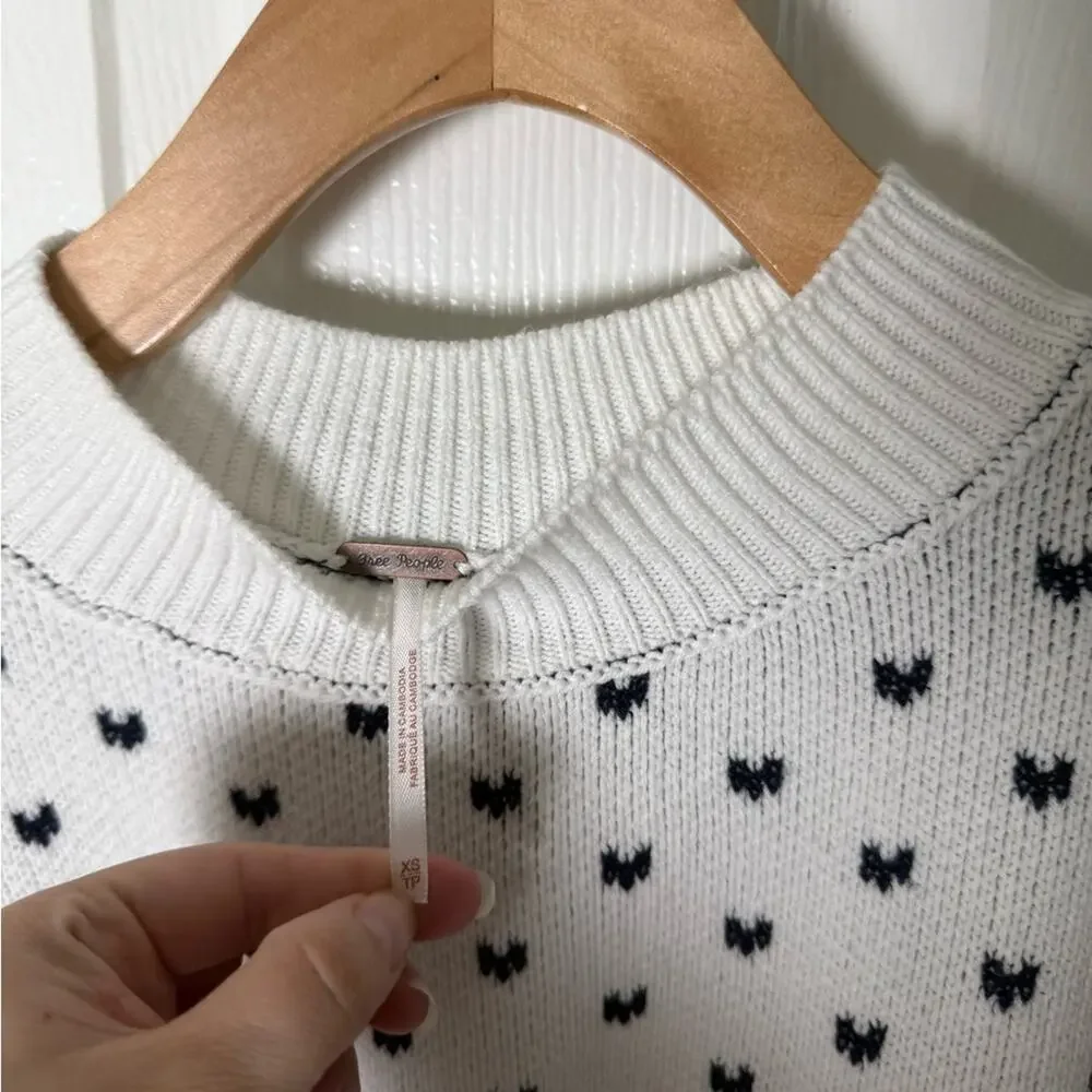 Free People Pattern Easy Street Crop Pullover XS